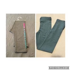 Old Navy Kids Gray 6-7 and Green M 8 Leggings Lot